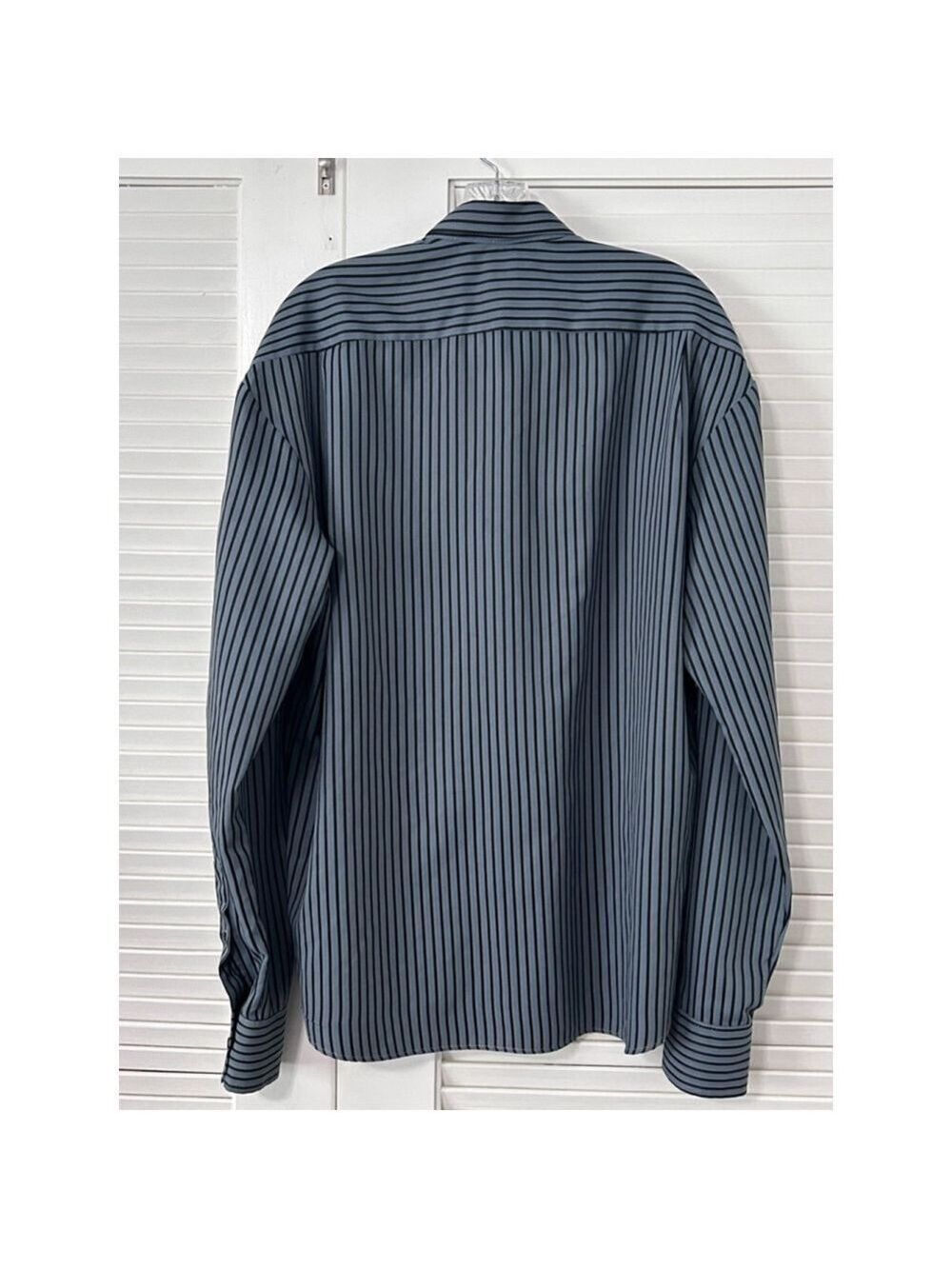 Men's Hugo Boss Striped Long Sleeve Button Down Shirt Gray, XL - Picture 2 of 8